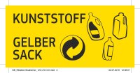 GEG Aufkleber Kunststoff Gelbersack 55x120mm